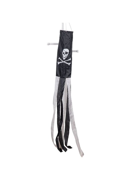 Unbranded Other - Pirate Windsock Skull Bones Black White Halloween House Decor Garden Flag Party